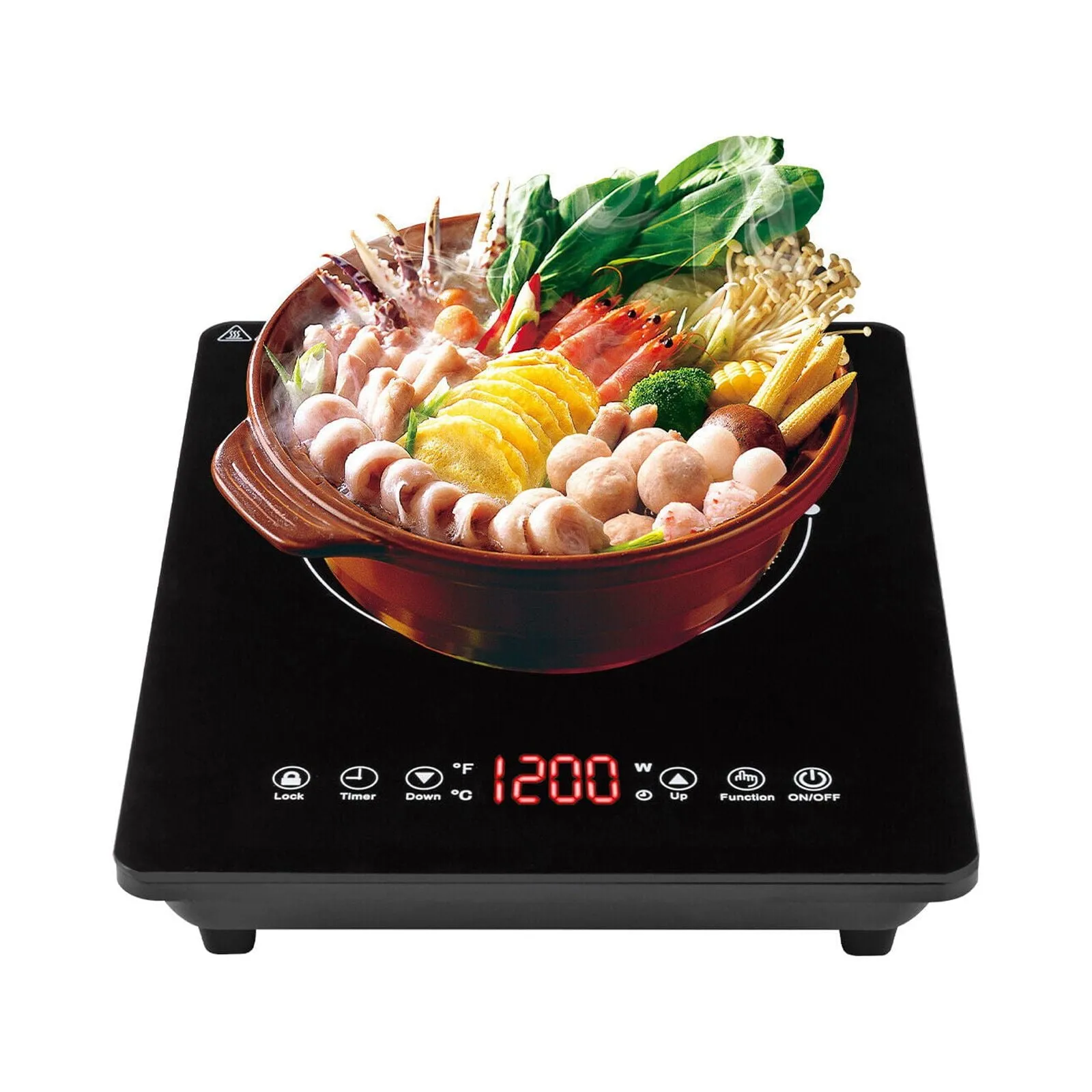 1800W Portable Digital Electric Induction Cooktop Countertop Stove Burner Cooker