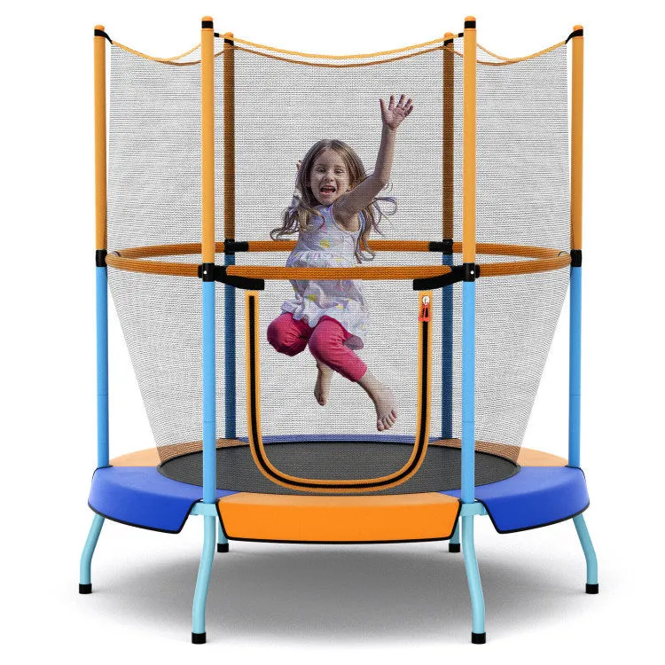 48" Toddler Trampoline with Safety Enclosure Net