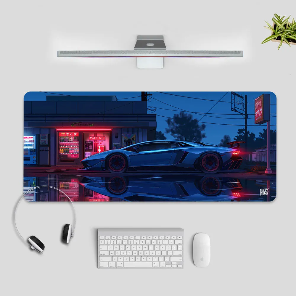 Aventador | Neon Dreams Desk Mat