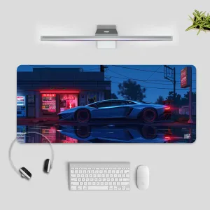 Aventador | Neon Dreams Desk Mat