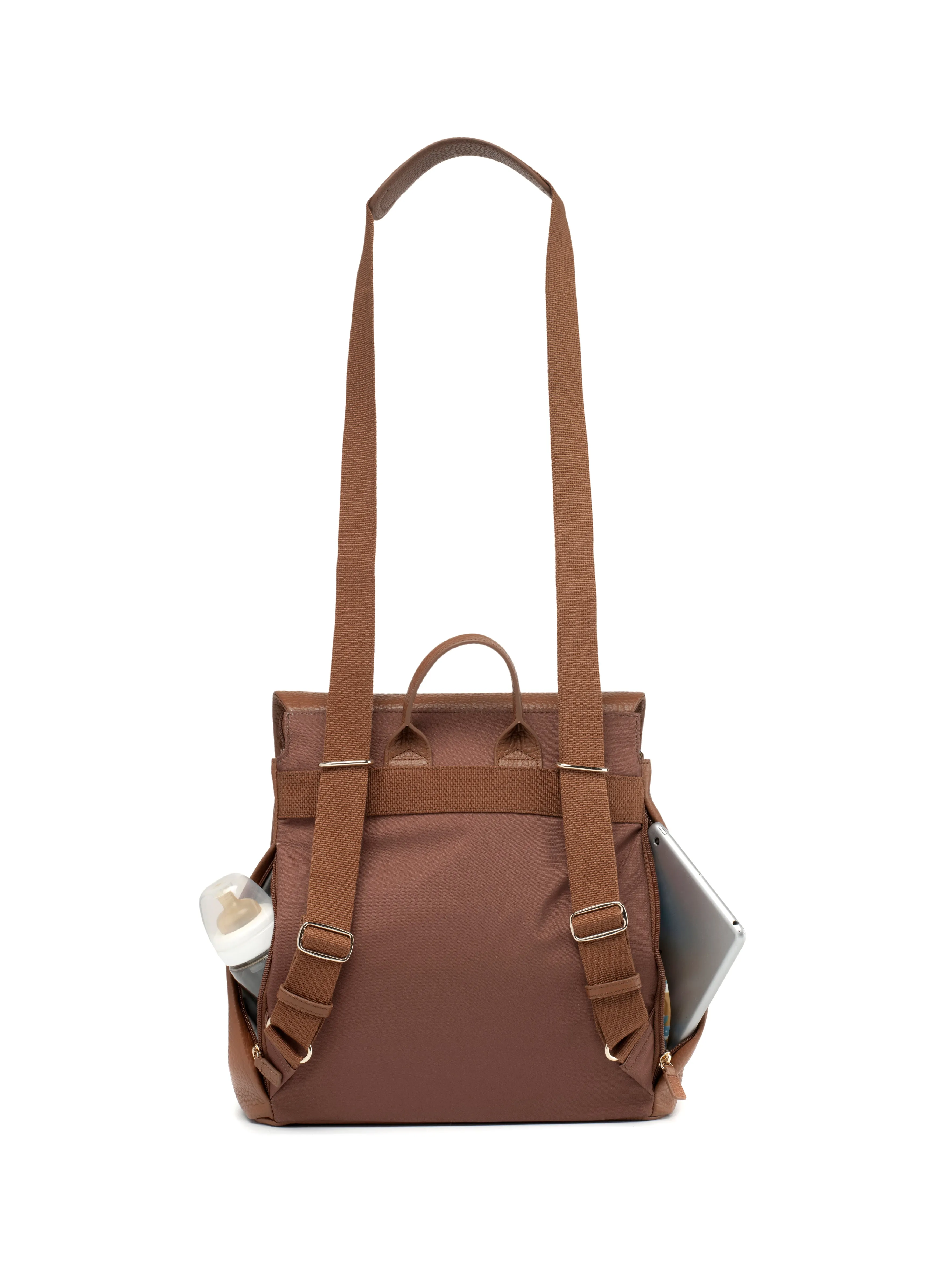 Baby Bag - Storksak St James Leather Tan