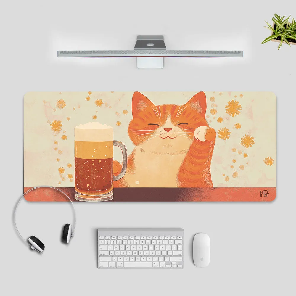 Beer Cat | Desk Mat