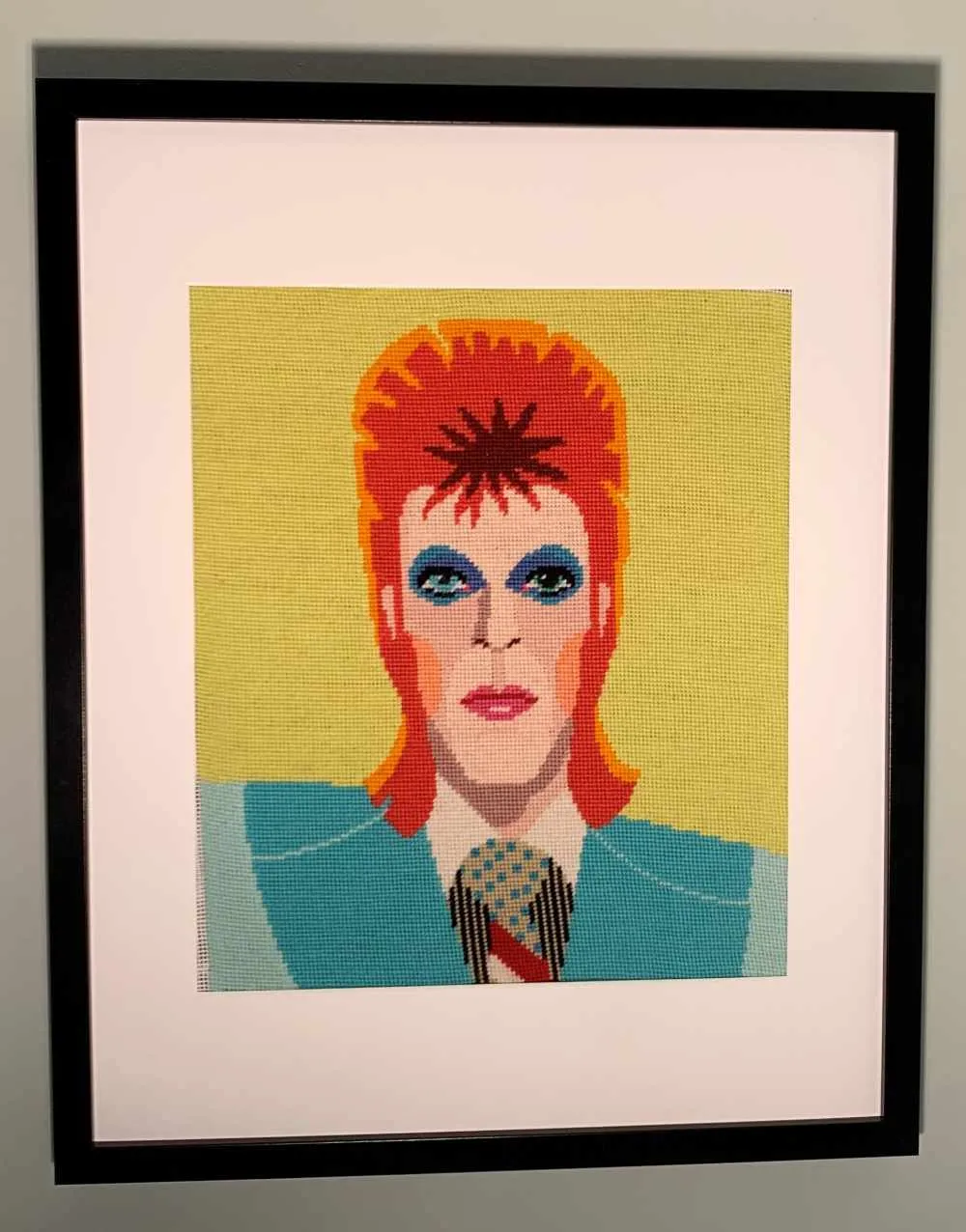 Bowie Needlepoint Printed Canvas Kit, Emily Peacock