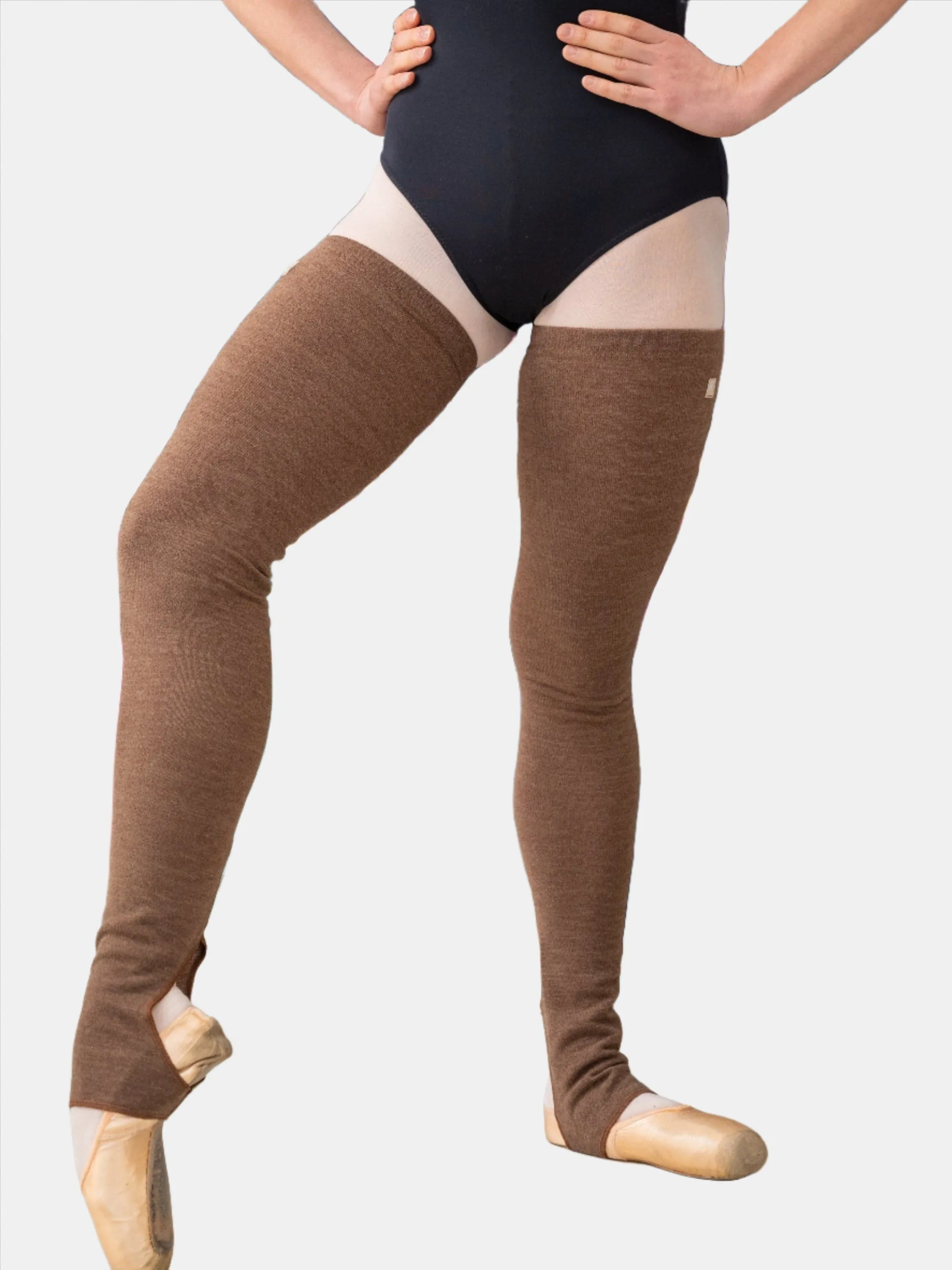 Brown Long Dance Leg Warmers MP907