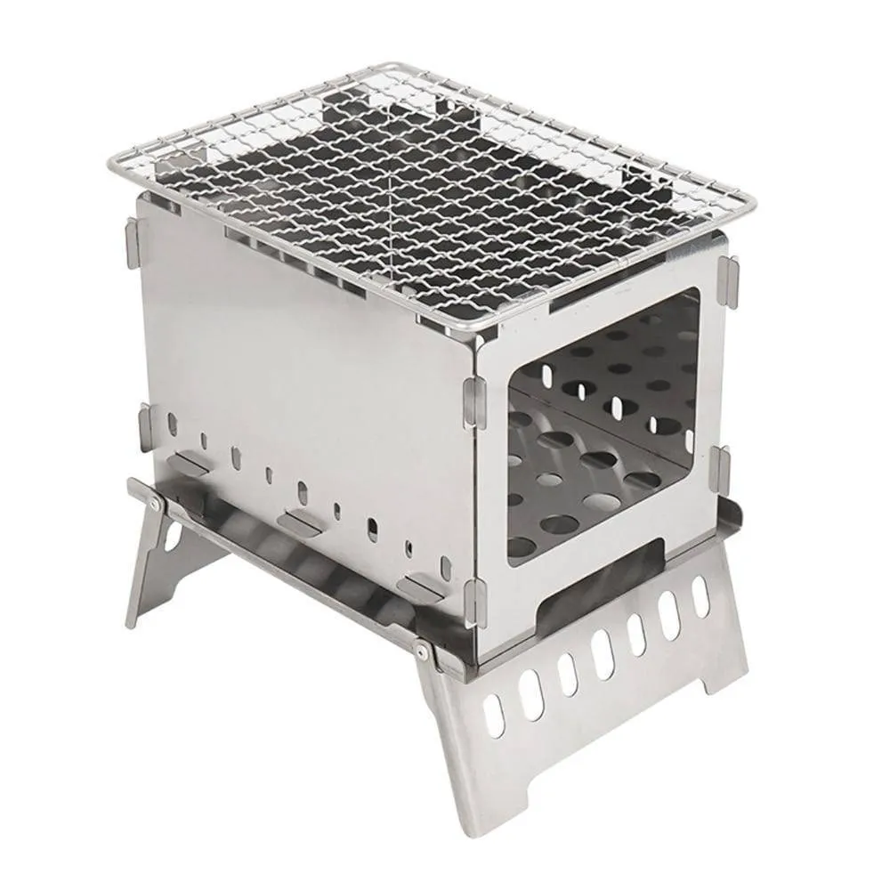 Camping BBQ Grill Wood Stove