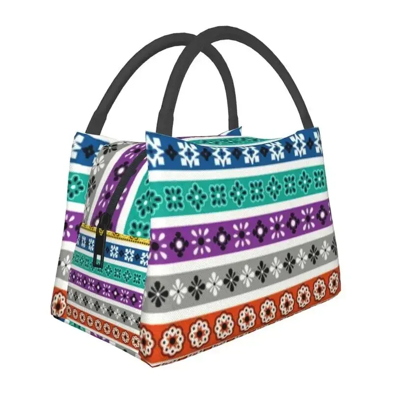 Custom Classic Paisley Bandana Pattern Lunch Bag Women Thermal Cooler Insulated Lunch Box for Picnic Camping Work Travel