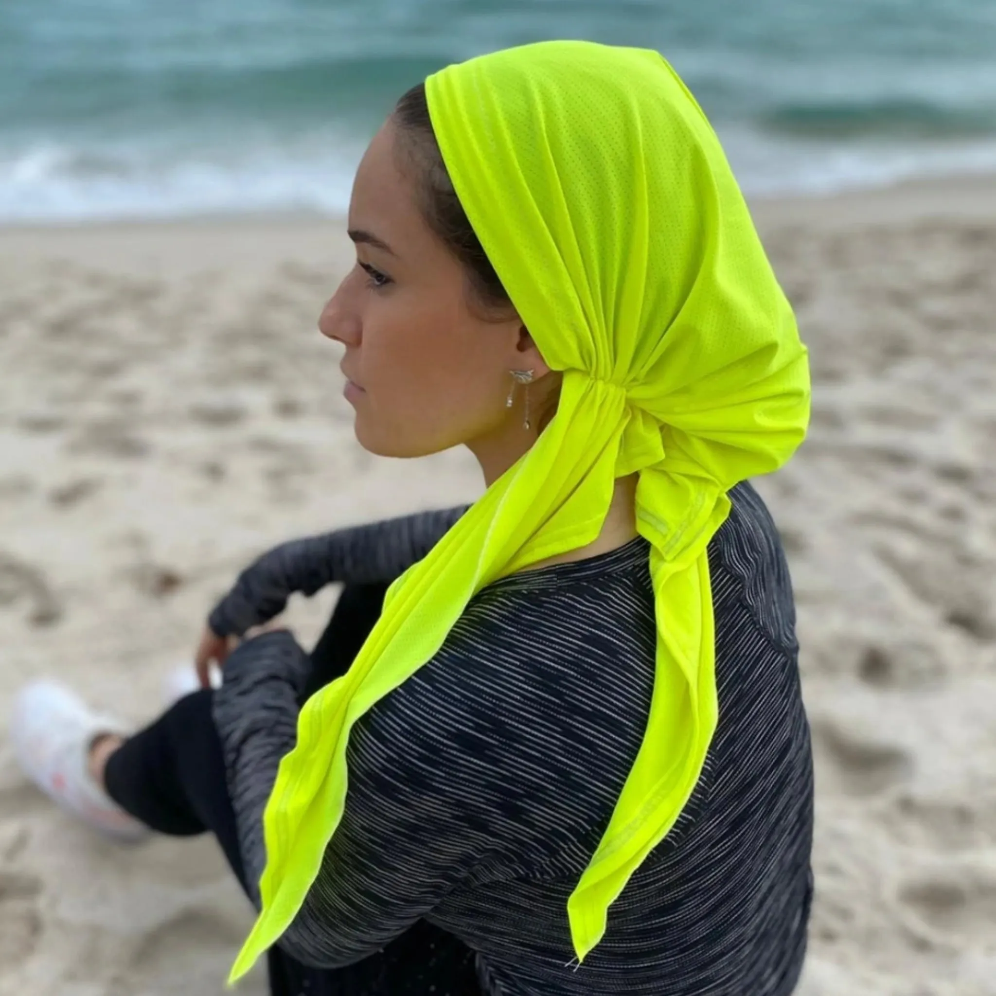 Dri Fit SB (Open & Pretied) Headscarf: Neon Yellow