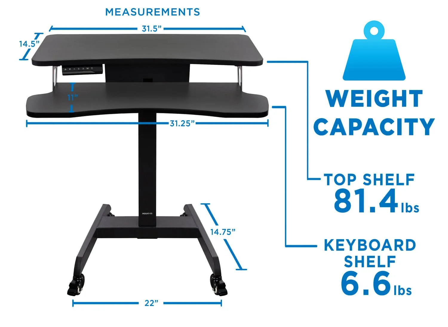 Electric Mobile Standing Desk