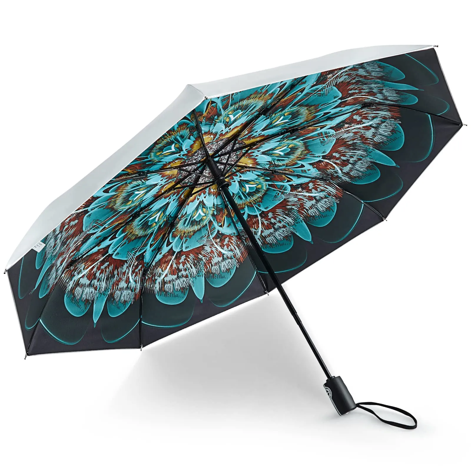 G4Free 46 Inch Auto Open UPF 50  UV Protection Large Travel Umbrella