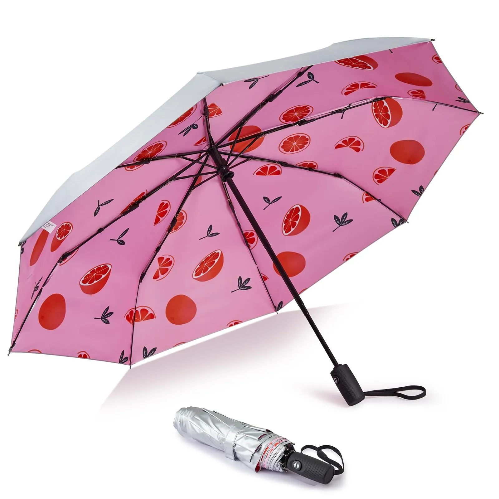 G4Free 46 Inch Auto Open UPF 50  UV Protection Large Travel Umbrella