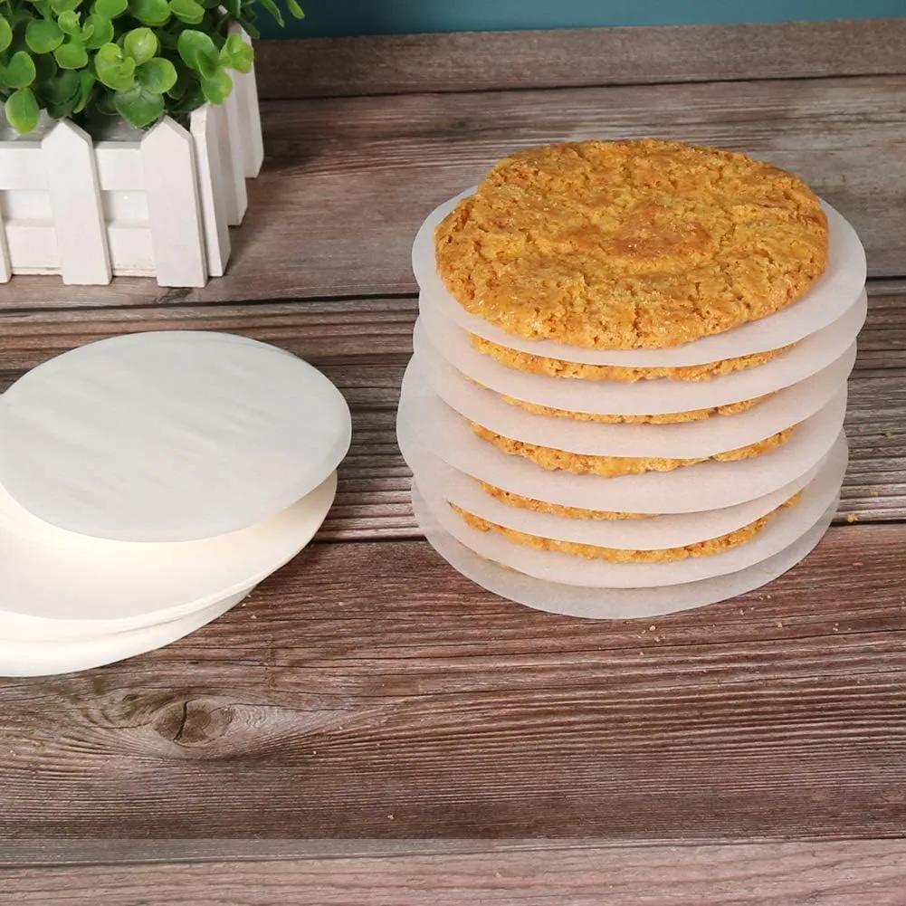 Hamburger Patty Paper Round for Burger Press | 4.5 & 5.5 & 6 in | 200 Pcs | Patty Serperate and Cake Baking