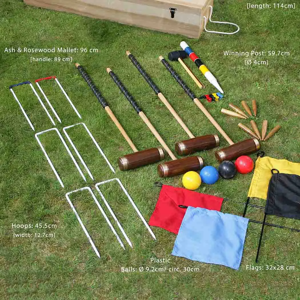 Hurlingham Croquet Set - All Levels - Superior Grip & Comfort