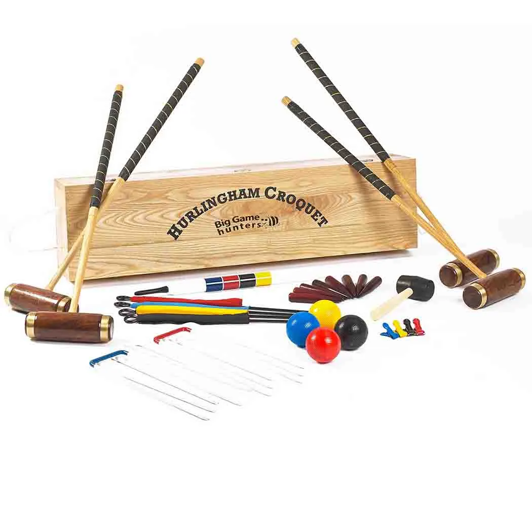 Hurlingham Croquet Set - All Levels - Superior Grip & Comfort