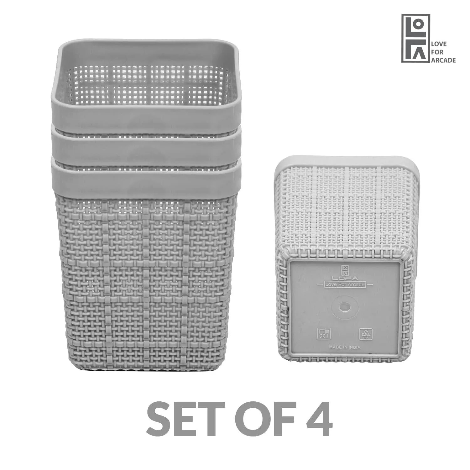 Mini Multipurpose Storage Basket (Set of 4)