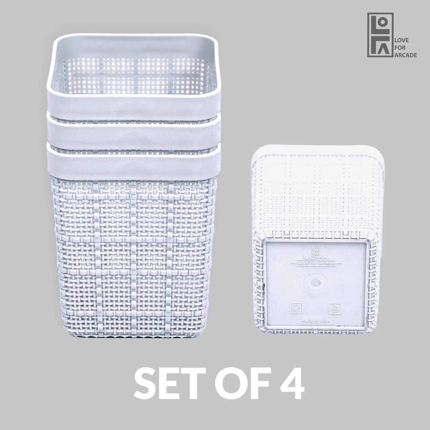 Mini Multipurpose Storage Basket (Set of 4)