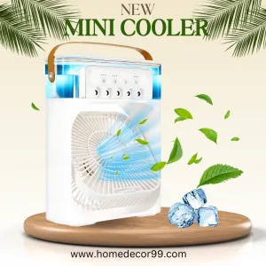 Mini Portable Air Cooler for Room - 3 in 1 Personal Air Conditioner with 7 Color LED Light