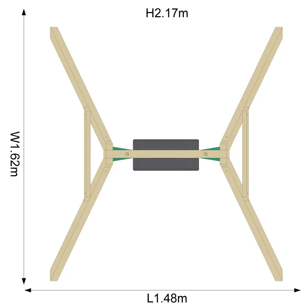 Plum Wooden Single Swing