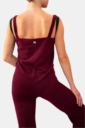 Red-purple Warm-up Dance Overalls MP5055