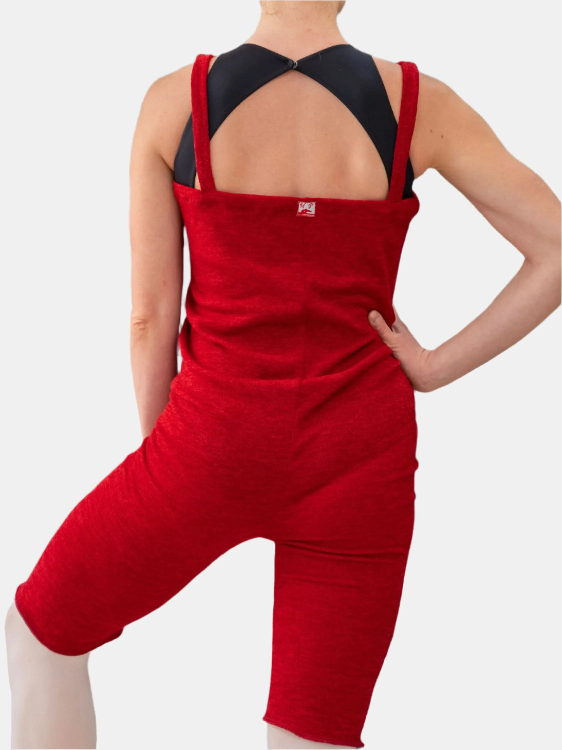 Red Warm-up Dance Romper MP925