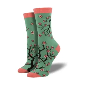 Socksmith Cherry Blossoms Bamboo Crew Sock